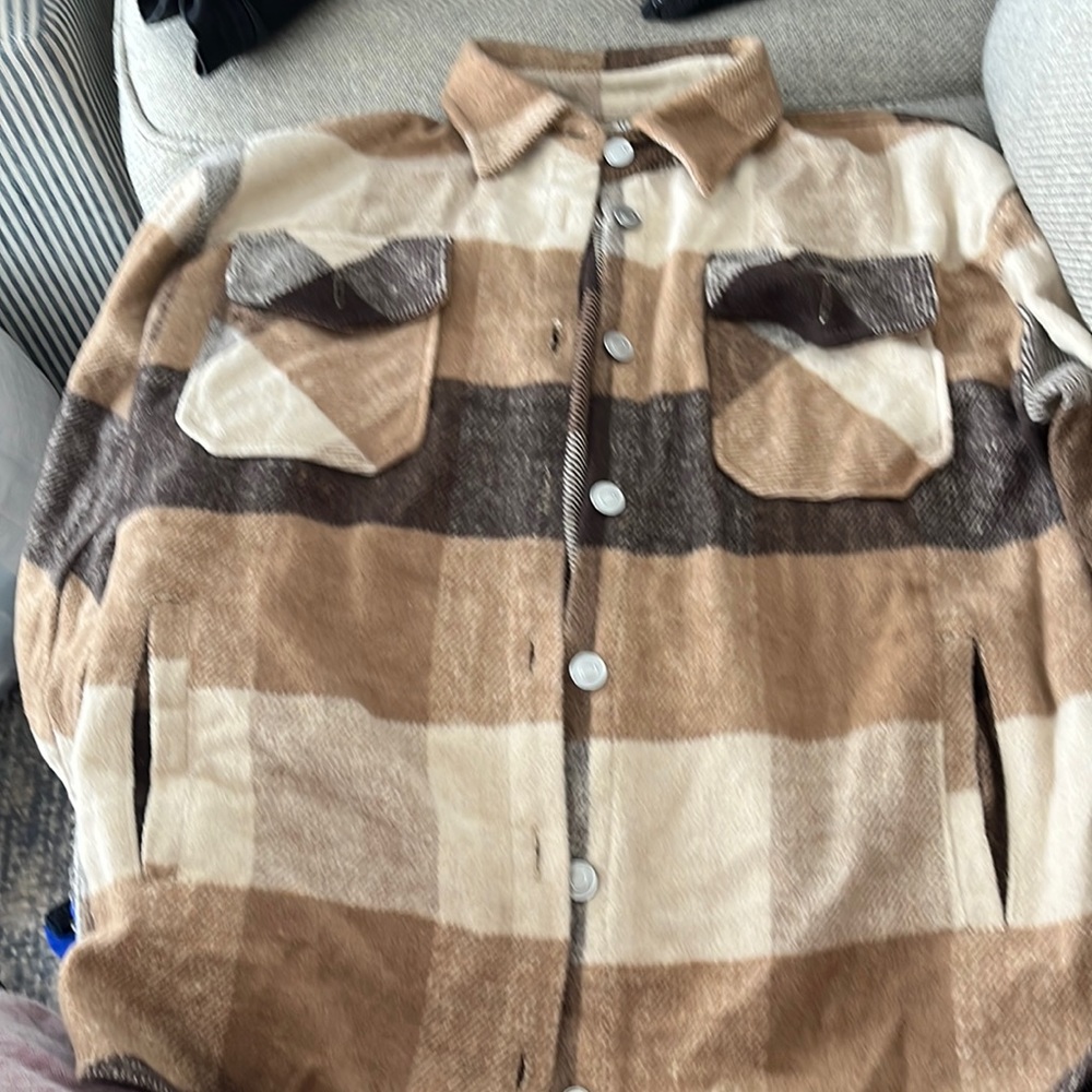 Brown tan and beige shaket